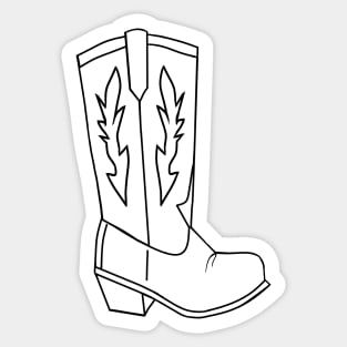COWBOY Boot Black Sticker